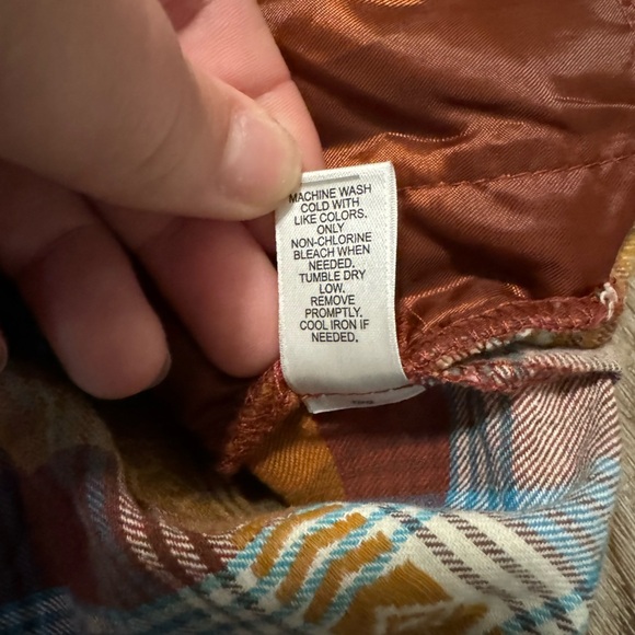Flannel Button Down Western Shaket Women’s Plus Orange Dark 14w 16w XL XXL Comfy - Picture 9 of 10